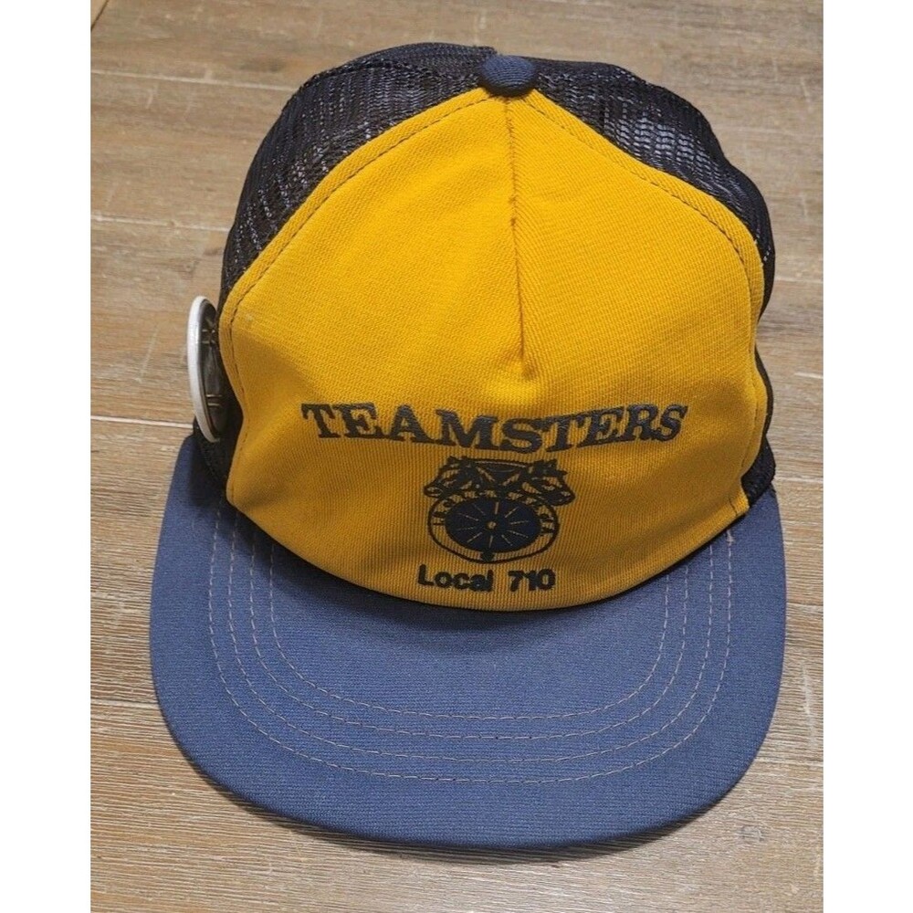 Teamsters Local Cap  710 Snapback Flag Cap Hat Made In USA Vintage 95/96 Pin